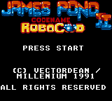 James Pond II - Codename RoboCod (USA, Europe) Title Screen
